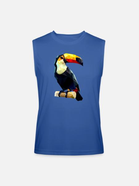 Polygonal Toucan - Men’s Performance Sleeveless Shirt - royal blue