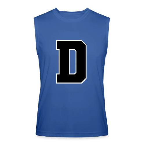 Varsity Letter D Athletic Alphabet Design - Men’s Performance Sleeveless Shirt