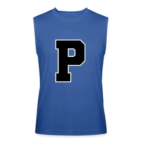 Varsity Letter P Athletic Alphabet Design - Men’s Performance Sleeveless Shirt