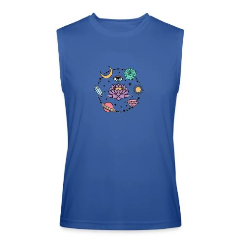 Healing Crystal, Moon, Flower, Sun - Men’s Performance Sleeveless Shirt