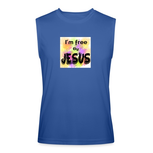 I'm Free by Jesus - Men’s Performance Sleeveless Shirt