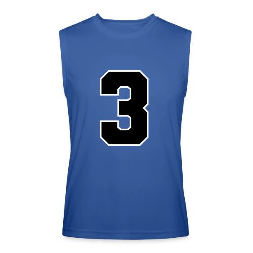 Varsity Number 3 Athletic Font - Men’s Performance Sleeveless Shirt
