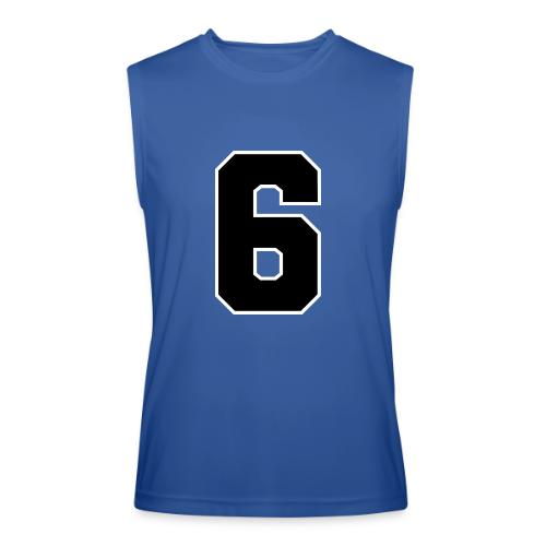Varsity Number 6 Sports Font - Men’s Performance Sleeveless Shirt