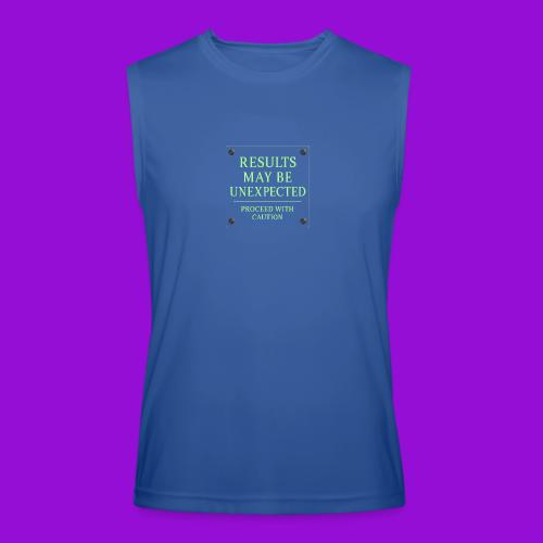 Results May Be Unexpected - Neon Green - Men’s Performance Sleeveless Shirt