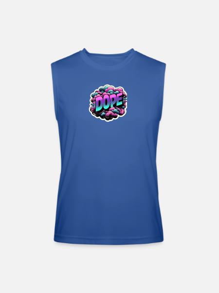 Dope Graffiti Cloud Burst - Men’s Performance Sleeveless Shirt - royal blue