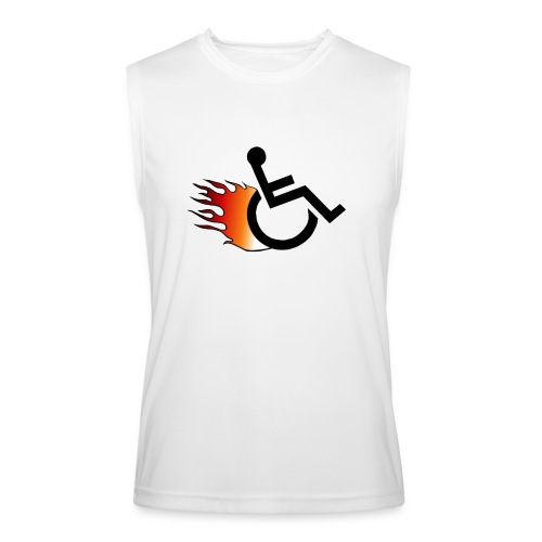 Wheelchair user is doing with flames - Men’s Performance Sleeveless Shirt