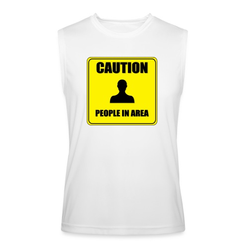 Caution People in area - Men’s Performance Sleeveless Shirt