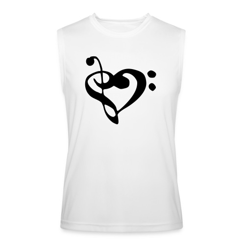 musical note with heart - Men’s Performance Sleeveless Shirt