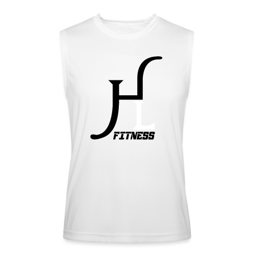 HIIT Life Fitness logo white - Men’s Performance Sleeveless Shirt