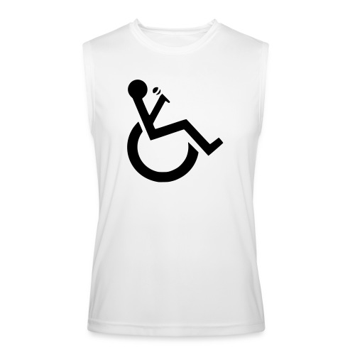 A wheelchair singer. Music lover - Men’s Performance Sleeveless Shirt
