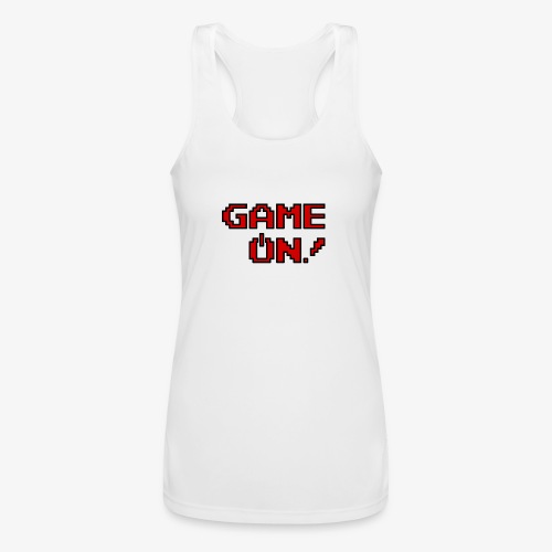 Game On.png - Women’s Performance Racerback Tank Top