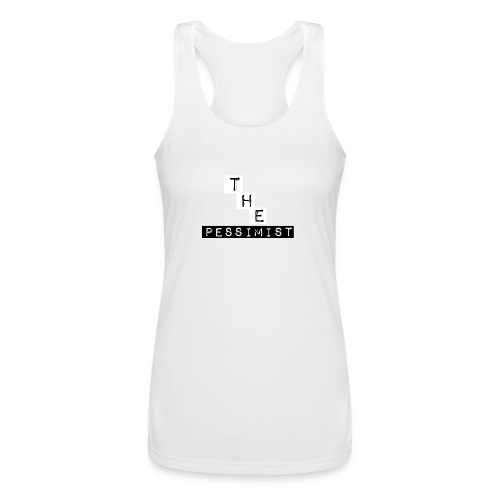 The Pessimist Abstract Design - Women’s Performance Racerback Tank Top