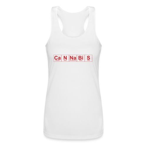 Periodic Cannabis Red/White - Women’s Performance Racerback Tank Top