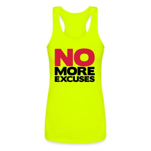 No More Excuses - Women’s Performance Racerback Tank Top