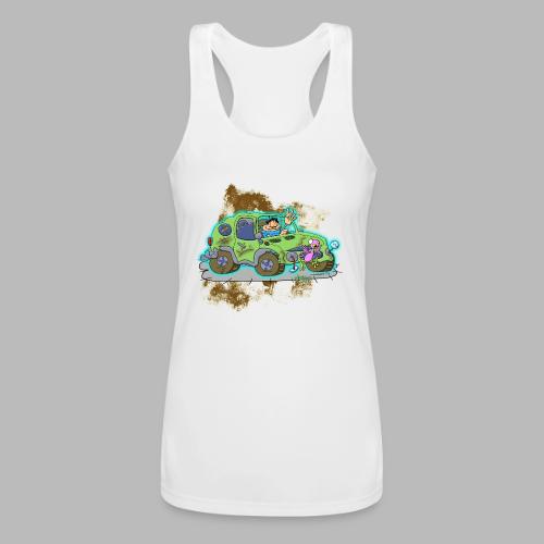 Ongher's UFO Crashed Car - Women’s Performance Racerback Tank Top