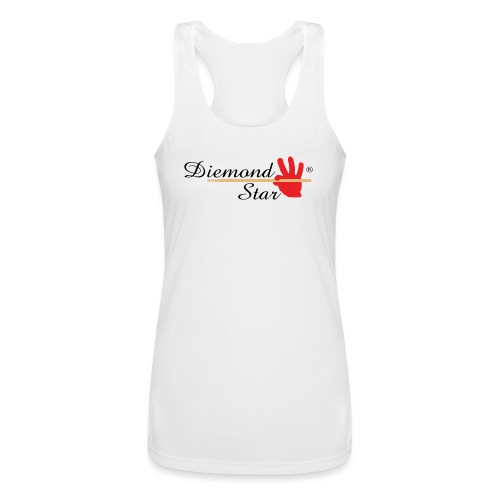 Diemond Star Logo Black Font - Women’s Performance Racerback Tank Top