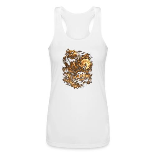 Pit Bull Howling Moon Fantasy Forest Tee - Women’s Performance Racerback Tank Top