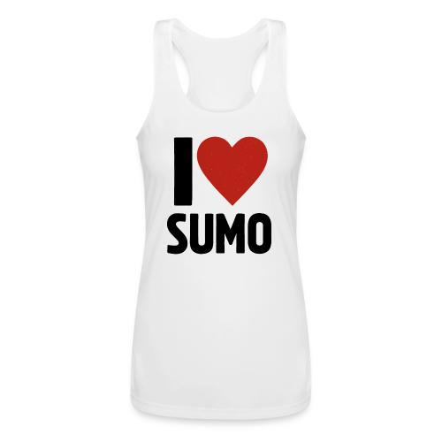 I Love Sumo – Bold Minimalist Sumo Wrestling Fan - Women’s Performance Racerback Tank Top