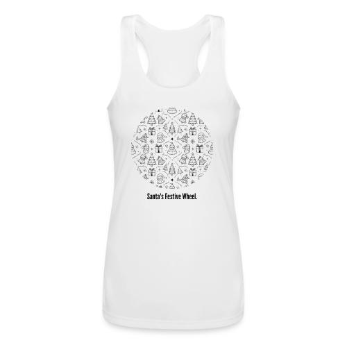 Santa's Festive Wheel T-Shirt - Women’s Performance Racerback Tank Top
