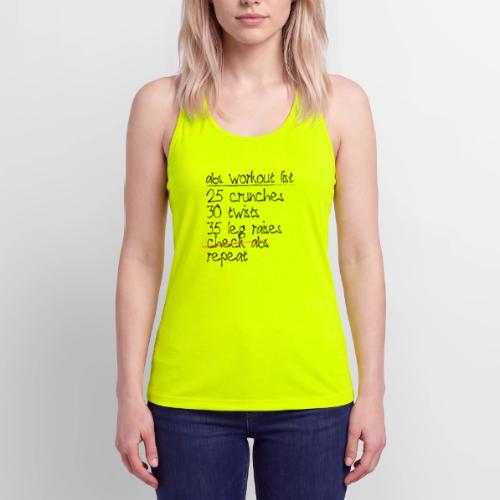 Abs Workout List - Women’s Performance Racerback Tank Top