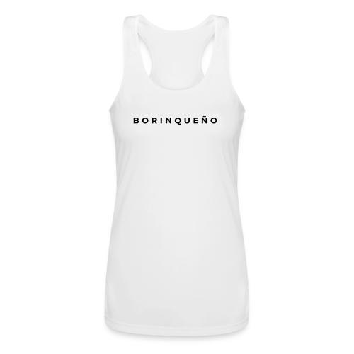 borinqueno logo - Women’s Performance Racerback Tank Top