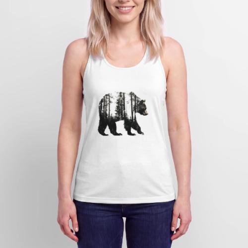 Evergreen Bear Silhouette - Women’s Performance Racerback Tank Top