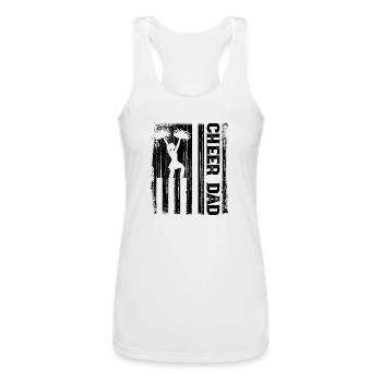 Cheerleader Proud Cheer Dad Cheerleading American - Women’s Performance Racerback Tank Top - white - Front - AI Model Female 180 light (180cm)