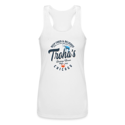 Deep Fried & Delicious design light colored shirts - Women’s Performance Racerback Tank Top