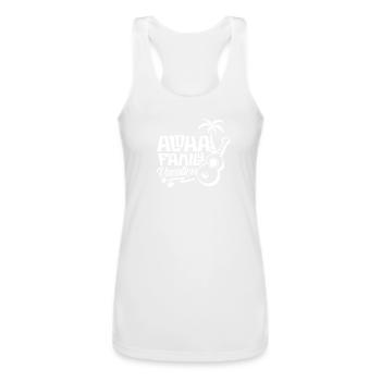 Aloha Family Vacation Relatives Holidays Travel - Women’s Performance Racerback Tank Top - white - Front - AI Model Female 180 light (180cm)