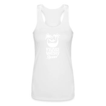 Family Vacay Squad Vacation Relatives Holidays - Women’s Performance Racerback Tank Top - white - Front - AI Model Female 180 light (180cm)
