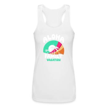 Aloha Family Vacation Relatives Holidays Travel - Women’s Performance Racerback Tank Top - white - Front - AI Model Female 180 light (180cm)