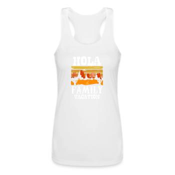 Hola Family Vacation Relatives Holidays Travel - Women’s Performance Racerback Tank Top - white - Front - AI Model Female 180 light (180cm)
