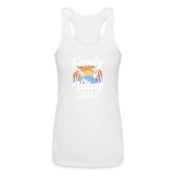 Family Vacay Squad Holidays Vacation Relatives - Women’s Performance Racerback Tank Top - white - Front - AI Model Female 180 light (180cm)