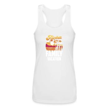 Aloha Family Vacation Travel Relatives Holidays - Women’s Performance Racerback Tank Top - white - Front - AI Model Female 180 light (180cm)