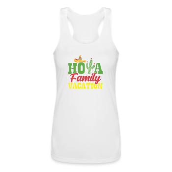 Hola Family Vacation Relatives Travel Holidays - Women’s Performance Racerback Tank Top - white - Front - AI Model Female 180 light (180cm)
