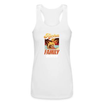 Aloha Family Vacation Relatives Travel Holidays - Women’s Performance Racerback Tank Top - white - Front - AI Model Female 180 light (180cm)