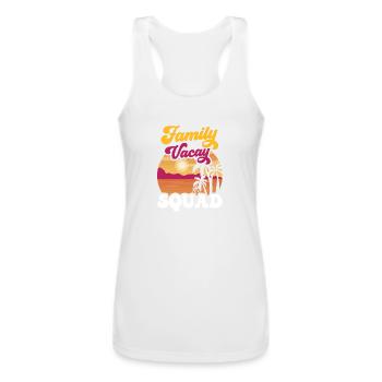 Family Vacay Squad Holidays Relatives Vacation - Women’s Performance Racerback Tank Top - white - Front - AI Model Female 180 light (180cm)