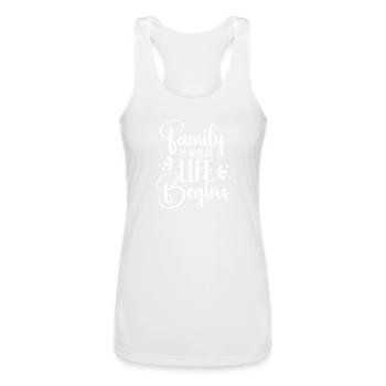 Family Is Where Life Begins Relatives Reunion - Women’s Performance Racerback Tank Top - white - Front - AI Model Female 180 light (180cm)