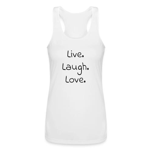 Smoon City_Live laugh love Black - Women’s Performance Racerback Tank Top