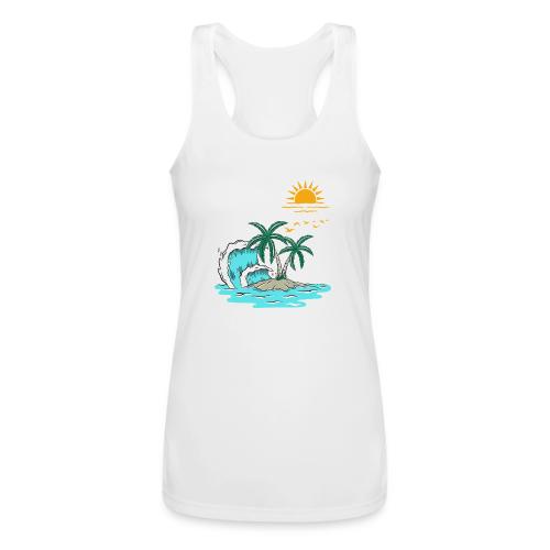 Retro Sunset Graphics - Women’s Performance Racerback Tank Top