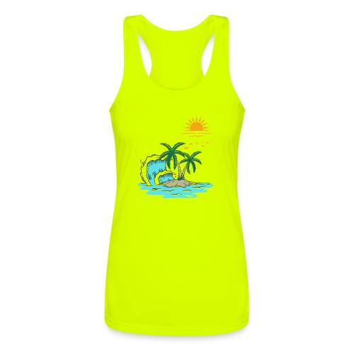 Retro Sunset Graphics - Women’s Performance Racerback Tank Top