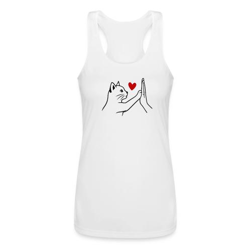 Cat Lover High-Five T-Shirt - Women’s Performance Racerback Tank Top
