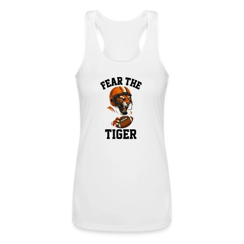 Fear The Tiger Football Helmet T-Shirt - Women’s Performance Racerback Tank Top