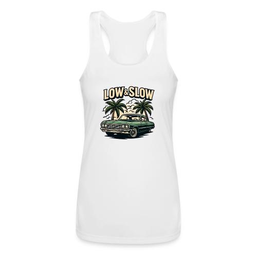 Classic Lowrider Car | Low & Slow Retro T-Shirt - Women’s Performance Racerback Tank Top