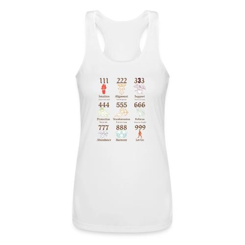 Mystic Angel Numbers Spiritual Symbols on Gildan - Women’s Performance Racerback Tank Top