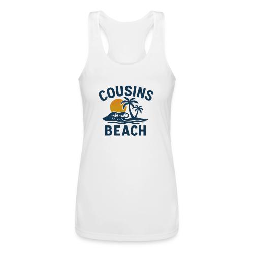 cousins beach t shirt - Women’s Performance Racerback Tank Top