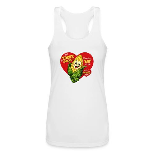 Corny Valentine T-Shirt - Women’s Performance Racerback Tank Top