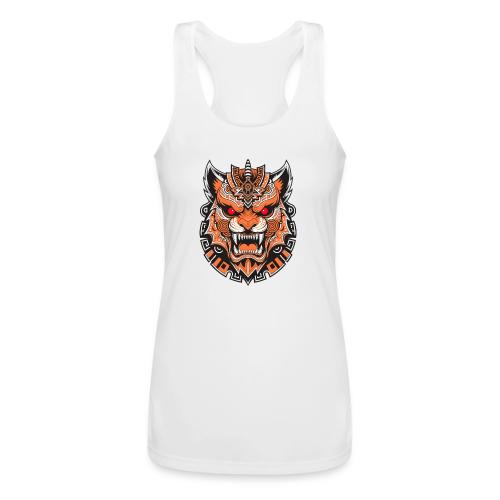 Tribal Demon Wolf Mask - Women’s Performance Racerback Tank Top