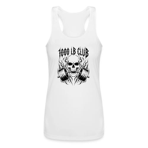 1000 LB Club Skull Barbell Powerlif - Women’s Performance Racerback Tank Top
