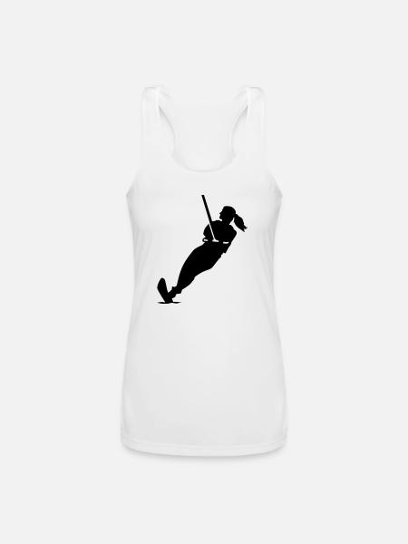 Water skiing - Women’s Performance Racerback Tank Top - white